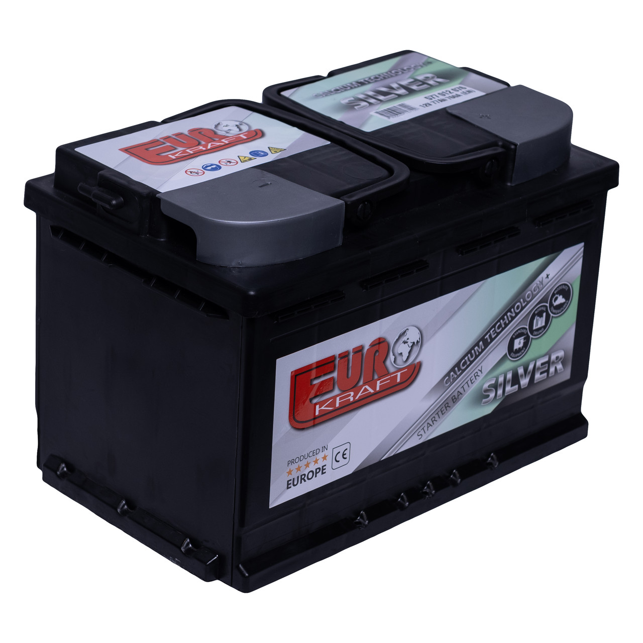 Акумулятор автомобільний 77 А·год (-/+) SILVER АКБ 278x175x175, фото 1