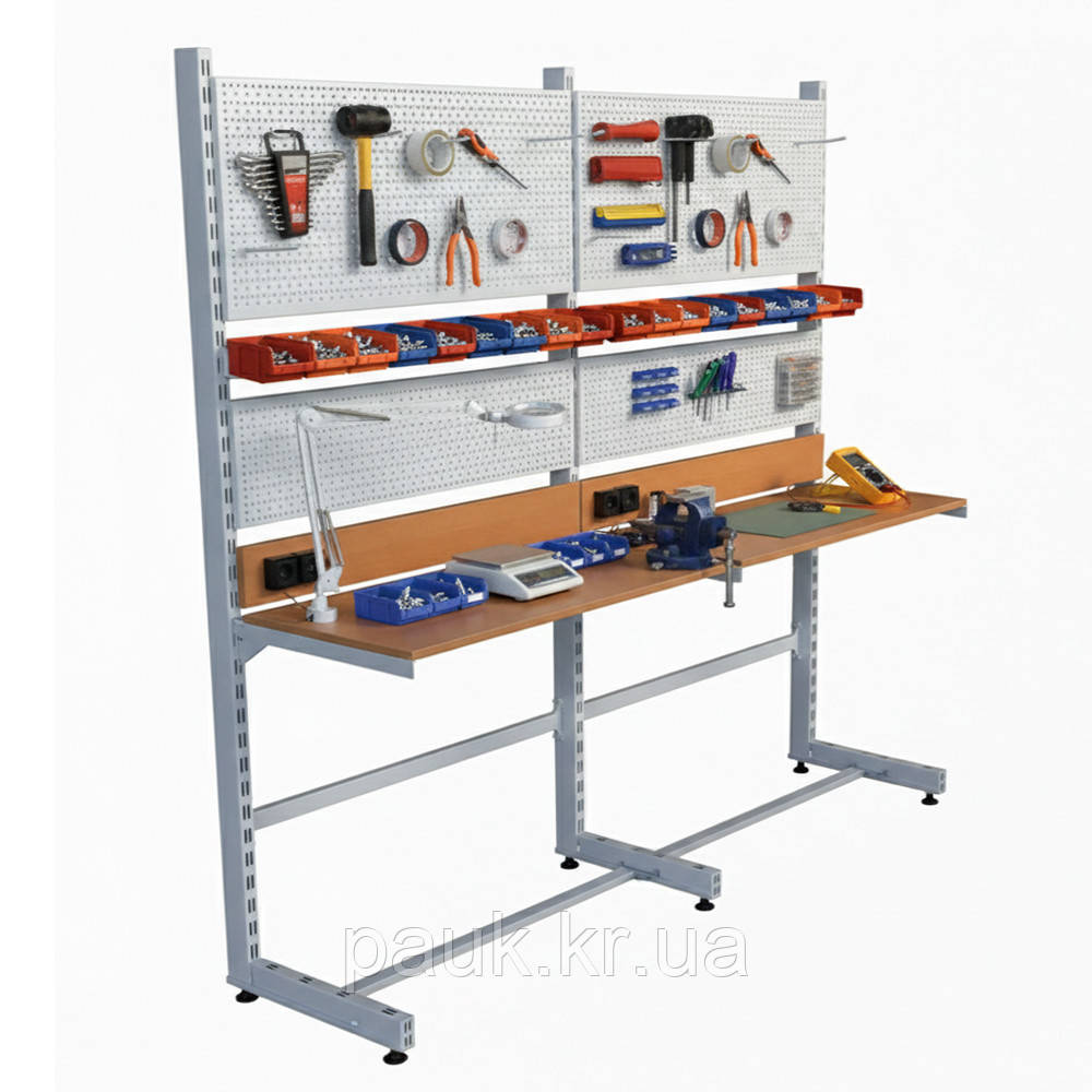 Стіл в майстерню СМ ТИП 4-1900-1500-500, верстат слюсарний, верстат для майстерні, верстак металевий, фото 1