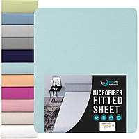 Простирадло на резинці Dreamzie 150×200 см, мікрофібра 100%, еластичний борт, сертифікат Oeko-Tex, м яка текстура