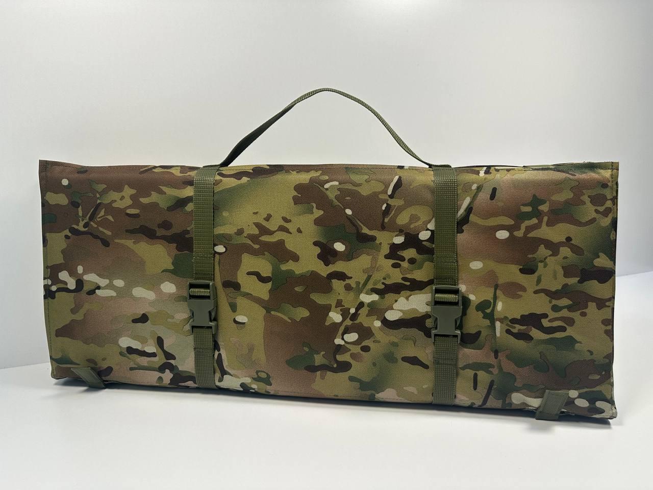 Широкий, вставка 15мм, розкладний каремат на 6 секцій (ширина 70см) Мультикам,Олива,Піксель,Чорний, фото 1