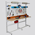 Слюсарний верстат СМ ТИП 3-1600-1900-500, робоче місце для монтажника, верстак для монтажних робіт, стіл майстра, фото 3