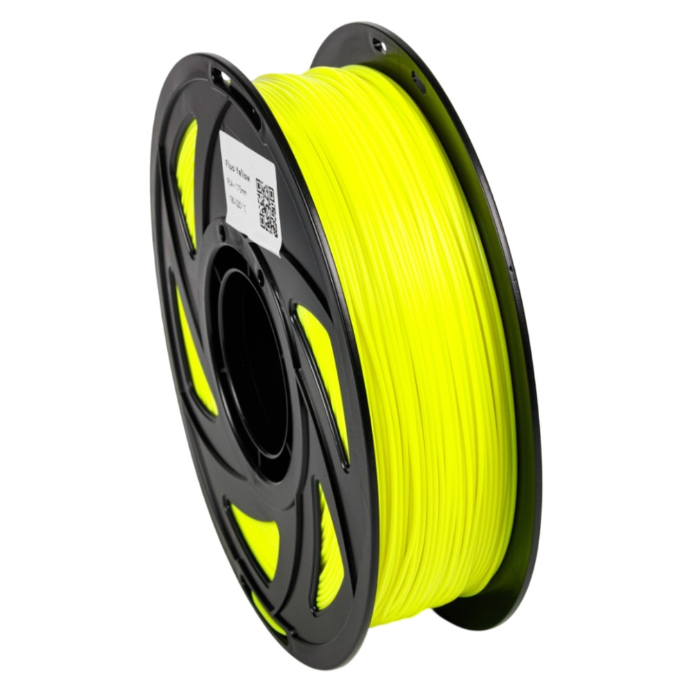 Пластик UA3D PLA+  Fluo YELLOW (RAL 1018), 1.75мм, 1кг, 330м, 190-220°C, Жовтий флуоресцентний філамент для 3D-друку