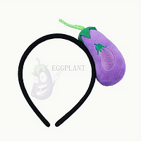 Ободок для волосся баклажан, обруч баклажан