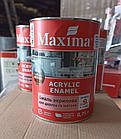 Емаль акрилова для дерева та металу Maxima небесний шовковисто-матова 0.75 л для зовнішніх та внутрішніх робіт стійка до вологи, фото 4
