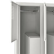 Шафа для одягу металева ШОМ-Л-400/3/6, фото 3