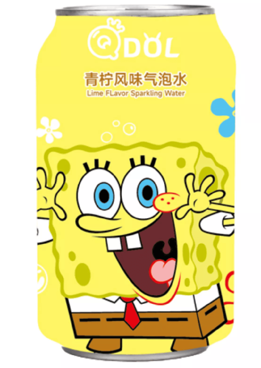 Газований напій Qdol Spongebob Squarepants Lime Губка Боб 330мл, фото 1