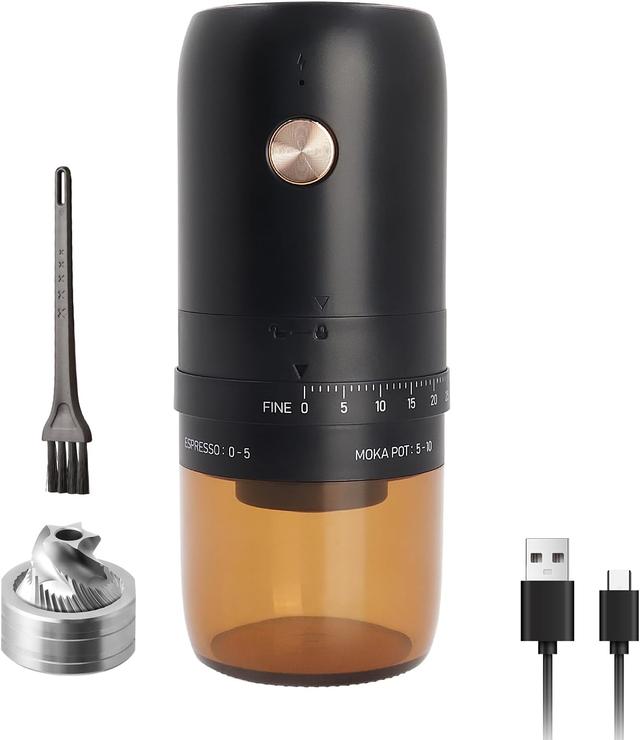 Електрична кавомолка KLT KE77B з металевими жорнами та зовнішнім налаштуванням помелу Електрична кавомолка KLT KE77B з металевими жорнами та зовнішнім налаштуванням помелу