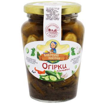 Огірки пікантні Бабусині лакітки, 350 г, фото 1