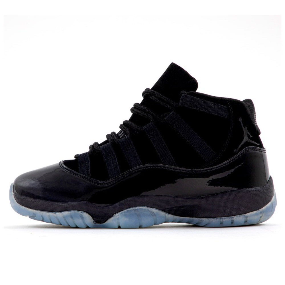 Чоловічі кросівки Nike Air Jordan 11 Retro Cap and Gown 378037-005 Gamma Blue Black шкіряні найк джордан XI ретро чорні з синім, фото 1