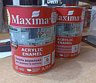 Емаль акрилова для дерева та металу Maxima мокко шовковисто-матова 0.75 л для зовнішніх та внутрішніх робіт стійка до вологи, фото 6