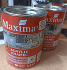 Емаль акрилова для дерева та металу Maxima мокко шовковисто-матова 0.75 л для зовнішніх та внутрішніх робіт стійка до вологи, фото 5