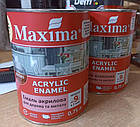 Емаль акрилова для дерева та металу Maxima мокко шовковисто-матова 0.75 л для зовнішніх та внутрішніх робіт стійка до вологи, фото 7
