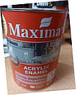 Емаль акрилова для дерева та металу Maxima мокко шовковисто-матова 0.75 л для зовнішніх та внутрішніх робіт стійка до вологи, фото 2