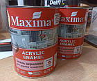 Емаль акрилова для дерева та металу Maxima мокко шовковисто-матова 0.75 л для зовнішніх та внутрішніх робіт стійка до вологи, фото 4