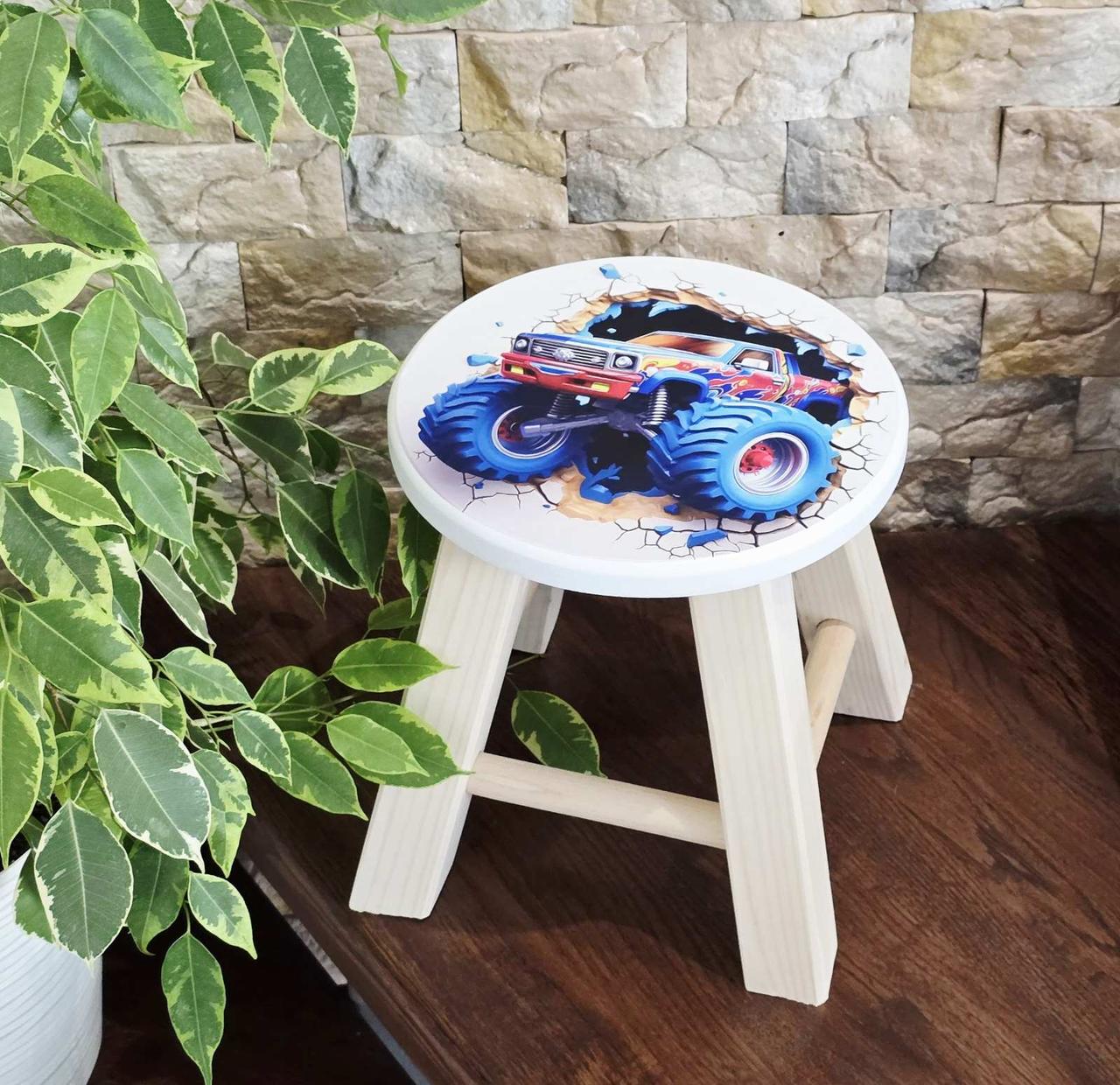 Дитячі стільці із натурального дерева Монстр-трак