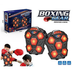Електронний бокс B 4015 підсвічування, музичний супровід, звук удару, рукавички, на батарейках