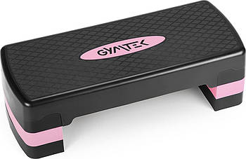 Степ-платформа Gymtek 3-х рівнева чорно-рожева