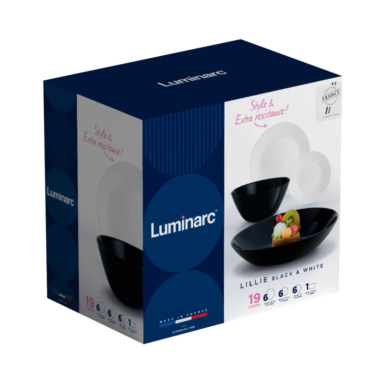 Сервіз LUMINARC LILLIE BLACK&WHITE 19пр.