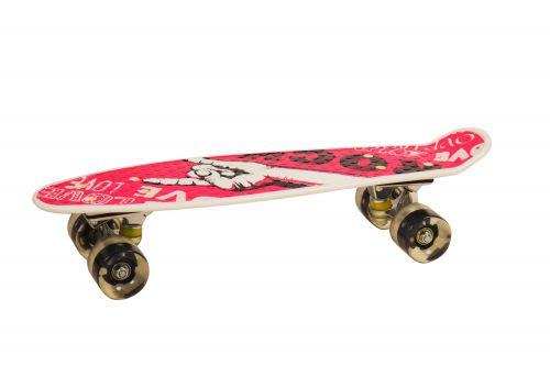 Пенні Борд з світяться колесами "Rock" (малиновий), фото 1