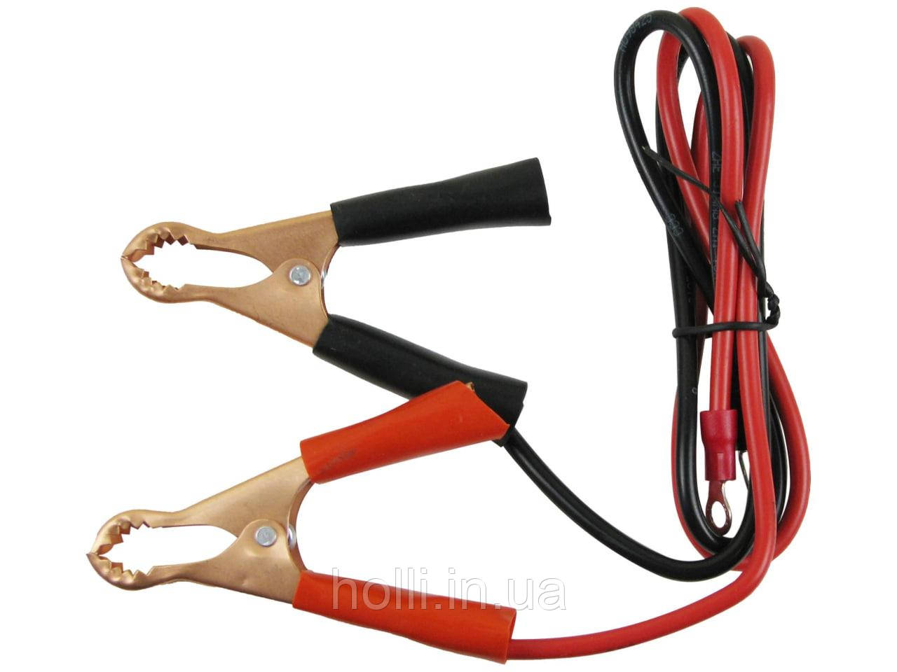 Кабель для інвертора з крокодилами Lemanso LM40254 4mm², довжина 500mm, червоно чорний