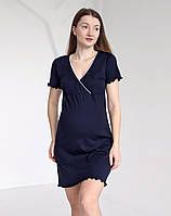 Сорочка для вагітних та годуючих грудьми матусь (синій), фото 2