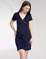 Сорочка для вагітних та годуючих грудьми матусь (синій), фото 3