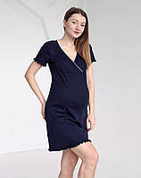 Сорочка для вагітних та годуючих грудьми матусь (синій), фото 4