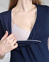 Сорочка для вагітних та годуючих грудьми матусь (синій), фото 6