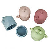 Набір силіконових іграшок для купання "Морські мешканці" (4 шт), 7 см, фото 3