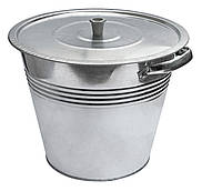 Бак оцинкований (виварка) 15 літрів з кришкою та решіткою (Метід)