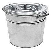 Бак оцинкований 32 літра (виварка) з кришкою та решіткою (Метід)