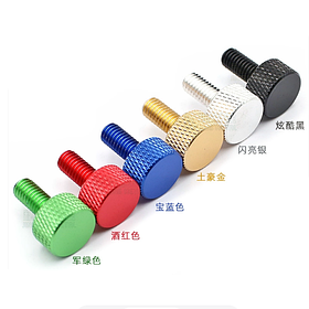 Гвинт М3×6 мм, безінструментальний, алюмінієвий, 4 шт, золотий