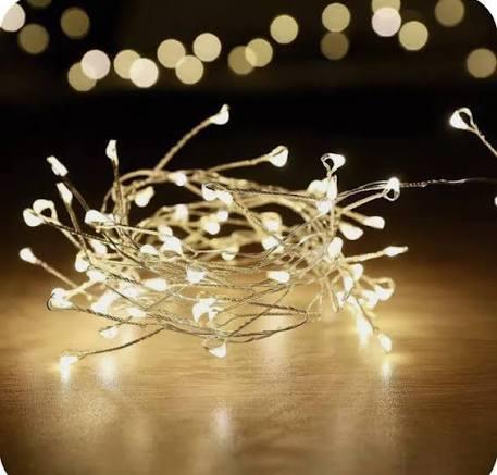 Хіт! Вишукана Гірлянда Роса USB 150 LED, теплий Білий (RV-340 G)