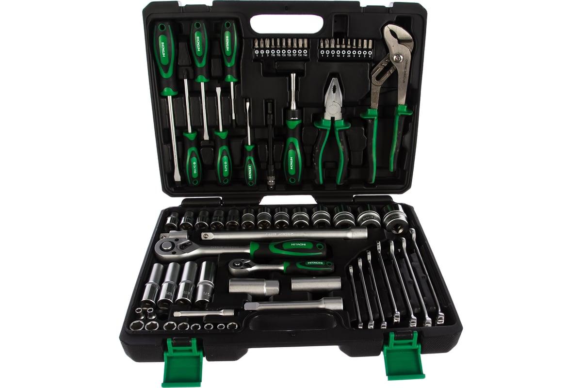 Професійний комплект інструментів Hitachi 72 предмети в ударостійкому кейсі, фото 1