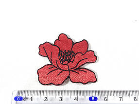 Нашивка мак колір червоний 49х41 мм
