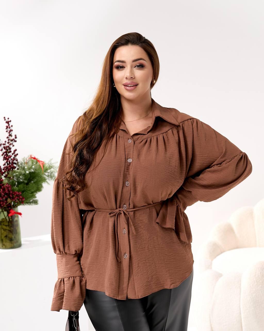 Сорочка з пишними рукавами у кольорах 3579, фото 1