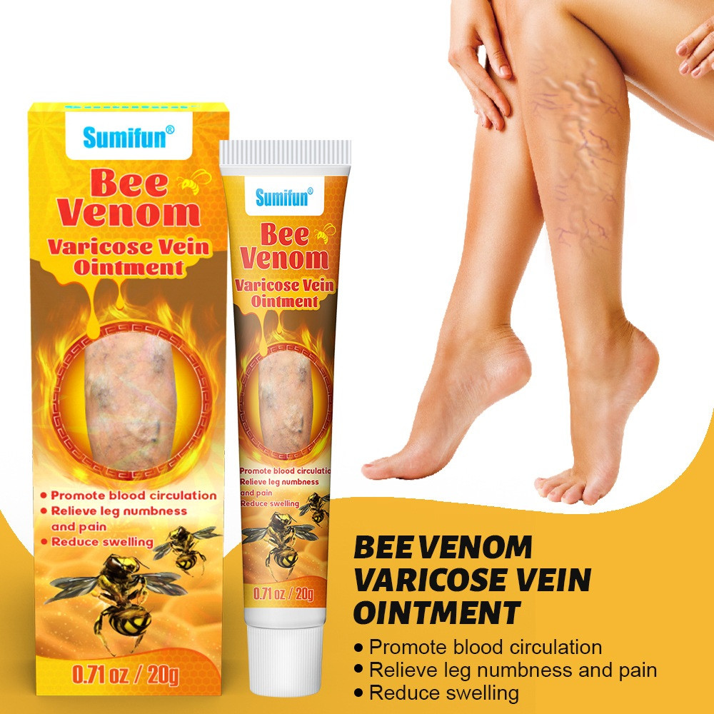 Мазь проти варикозного розширення вен Sumifun з бджолиною отрутою (Sumifun Bee Venom Varicose Vein Ointment)., фото 1