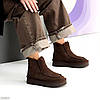 М'які уггі челсі натуральна замша колір Шоколад, фото 2