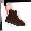 М'які уггі челсі натуральна замша колір Шоколад, фото 3