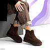 М'які уггі челсі натуральна замша колір Шоколад, фото 4