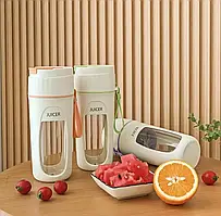 Блендер на акумуляторі для коктейлів та фрешів міні JUICER KS-FSV8 W14 M