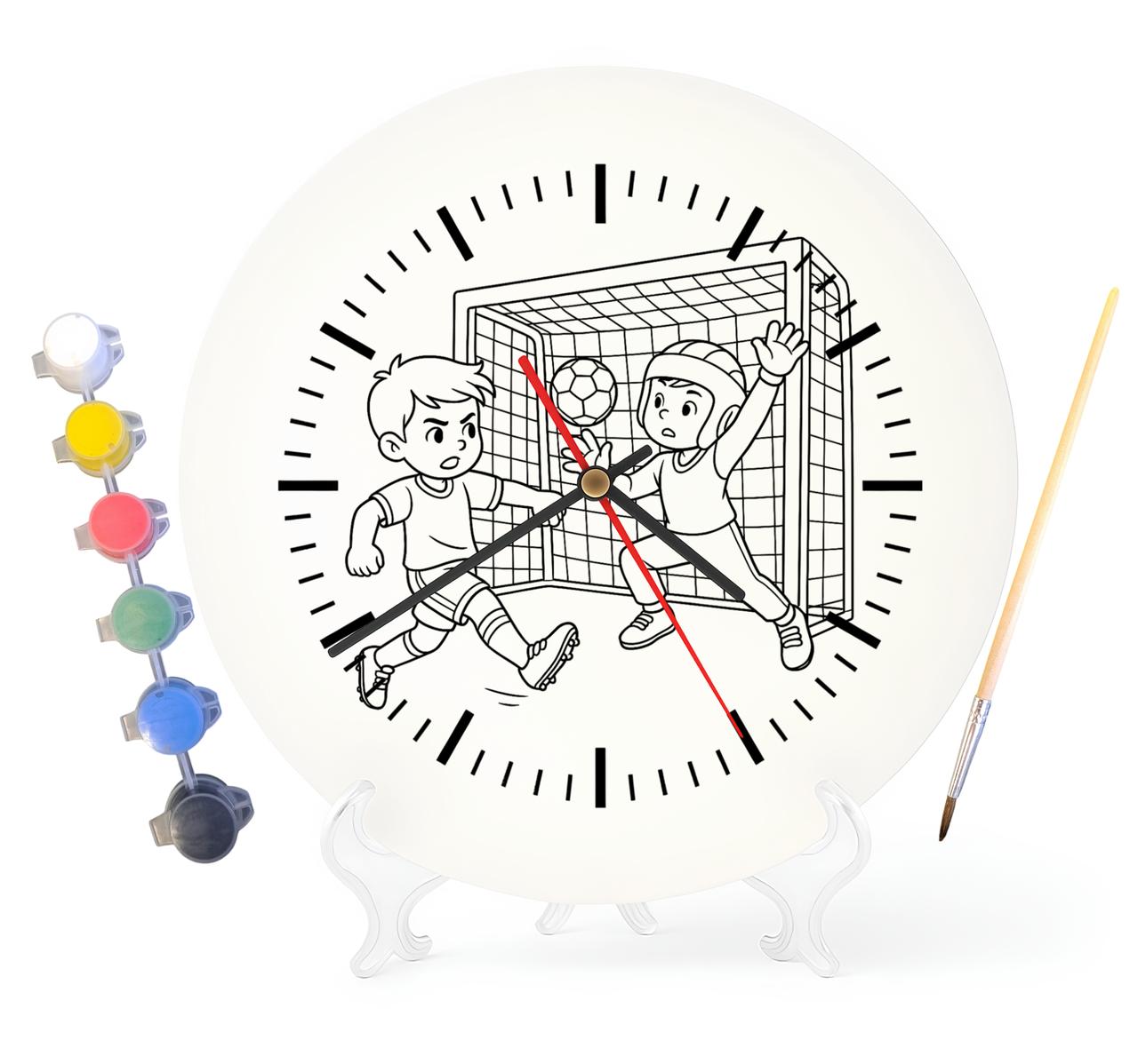 Дитячий набір для творчості годинник розмальовка Футбол 30 см (Г0117), фото 1