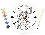 Дитячий набір для творчості годинник розмальовка Баскетбол 30 см (Г0116), фото 4
