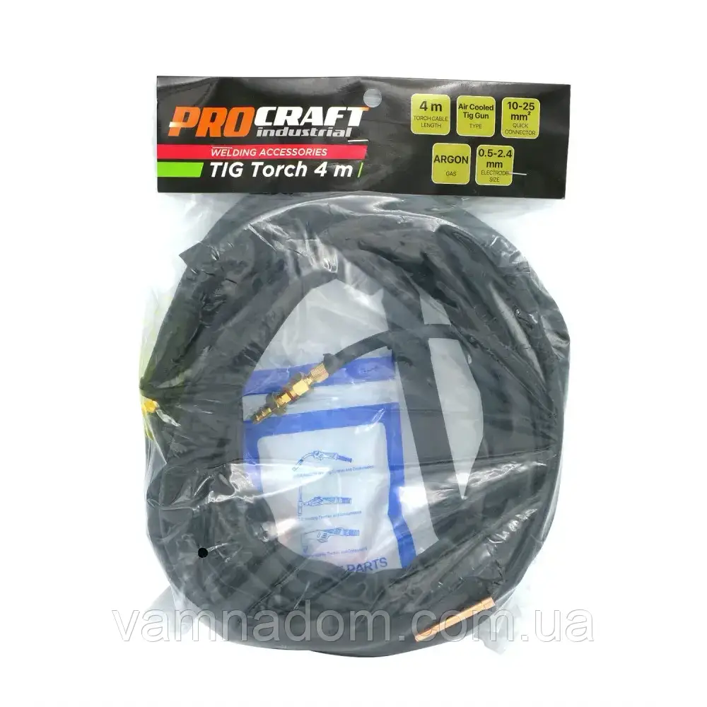 Зварювальний пальник TIG Procraft Torch 4 м, фото 1