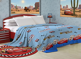 Плед із мікрофібри Велсофт Тачки Король Мак Квін 160х210 см