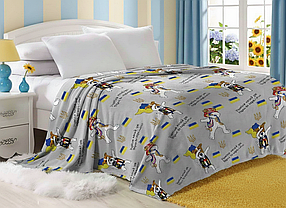 Плед із мікрофібри Велсофт Пес Патрон сірий 160х210 см