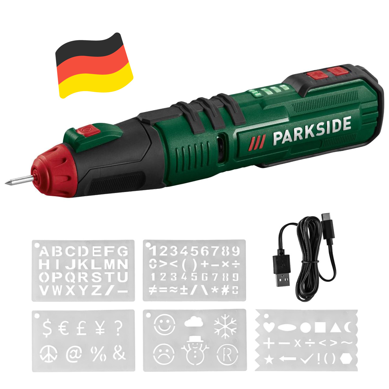 Акумуляторний гравер Parkside PAGG 4 B2 (4V 1.5 А·год, 6000-19000 хід/хв, вольфрамове перо, Німеччина), фото 1