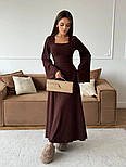 Жіноче тепле плаття максі з ангори з розкльошеними рукавами (р. 42-46) 2036192, фото 4