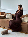 Жіноче тепле плаття максі з ангори з розкльошеними рукавами (р. 42-46) 2036192, фото 10