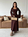 Жіноче тепле плаття максі з ангори з розкльошеними рукавами (р. 42-46) 2036192, фото 2